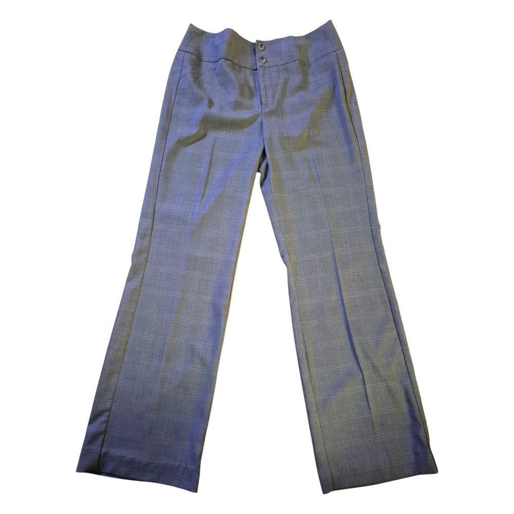 Banana Republic Gray/Plaid  Dress Pants Wide Leg Women's 10